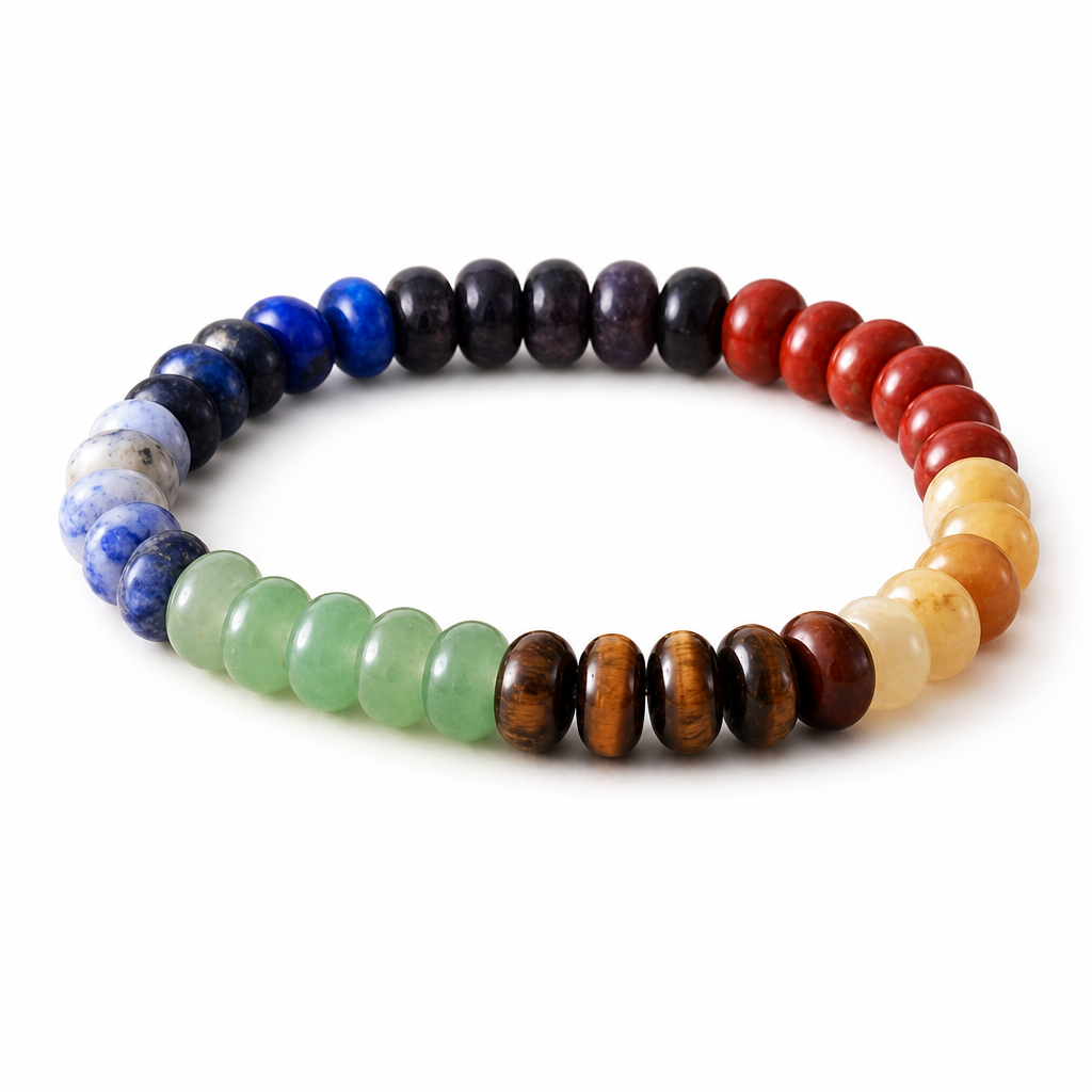 Contrast Natural Stone Bead Bracelet White Master product image featuring Natural Stone.