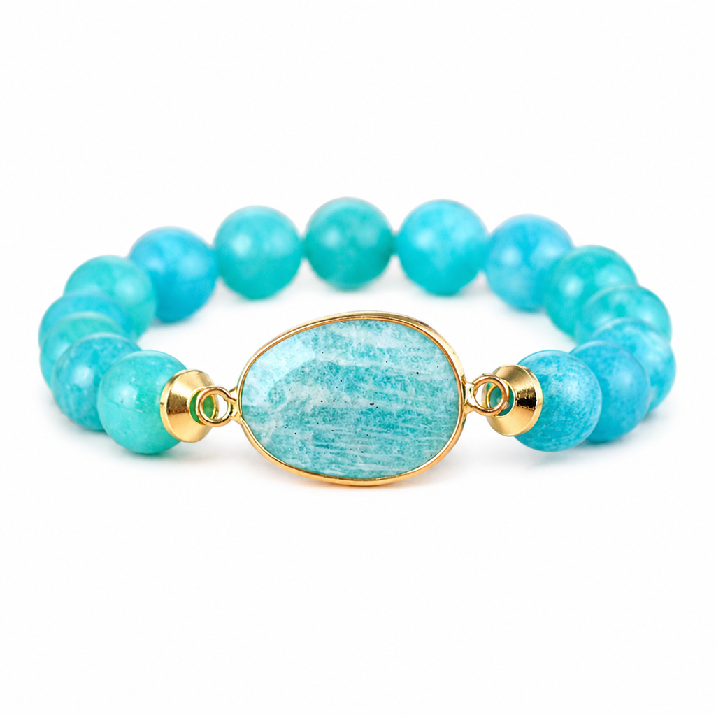 Natural Stone Beaded Bracelet White Master product image featuring Natural Stone.