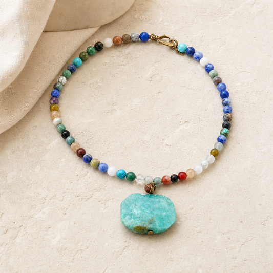 Amazonite Choker Necklace Hero Main product image featuring Natural Stone.