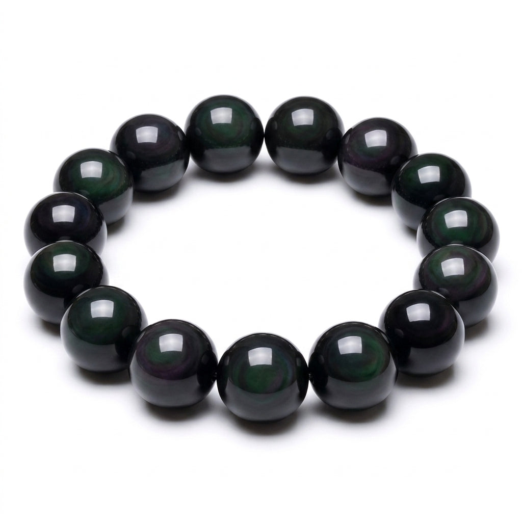 Rainbow Eye Obsidian Protection Bracelet Main Hero product image featuring Black Obsidian.
