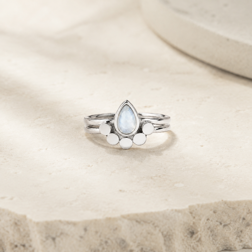 Moondrop Moonstone Ring Hero Main product image featuring Moonstone.