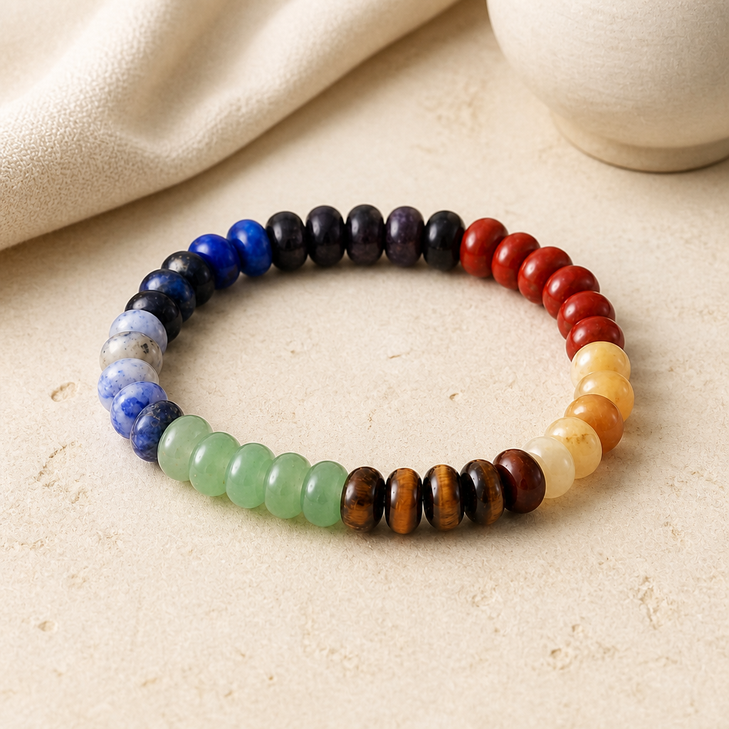 Contrast Natural Stone Bead Bracelet Hero Main product image featuring Natural Stone.