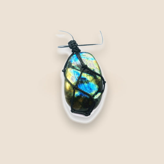 Moonstone & Labradorite Rough Stone Pendant Necklace Main Hero product image featuring Moonstone.