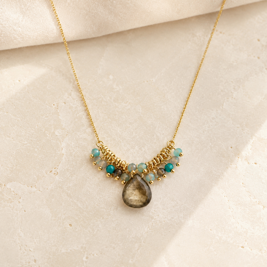 Smoky Quartz Drop Necklace Hero Main product image featuring Natural Stone.