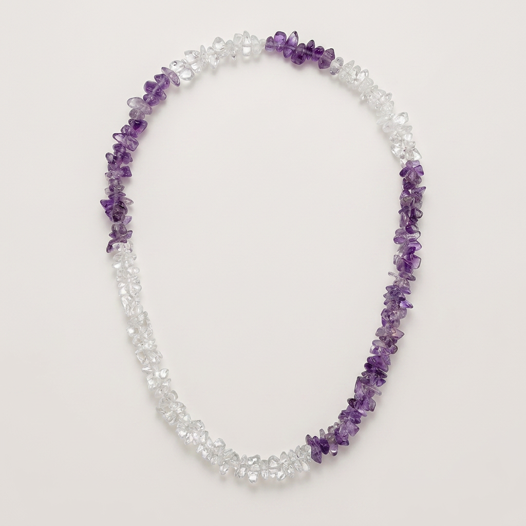 Amethyst & Clear Quartz Clarity Necklace Soft Studio product image featuring Amethyst.