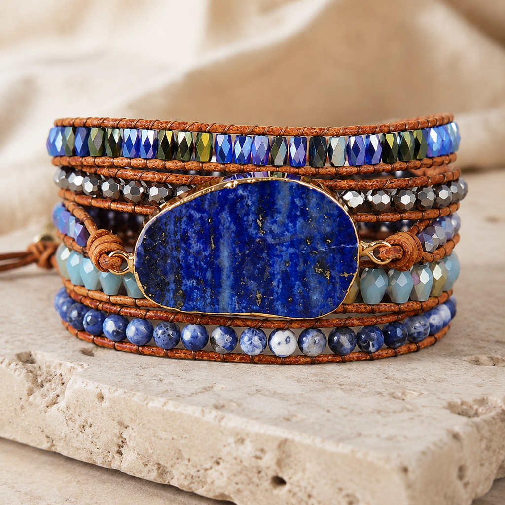 Lapis Lazuli Layered Bracelet Hero Support A product image featuring Lapis Lazuli.