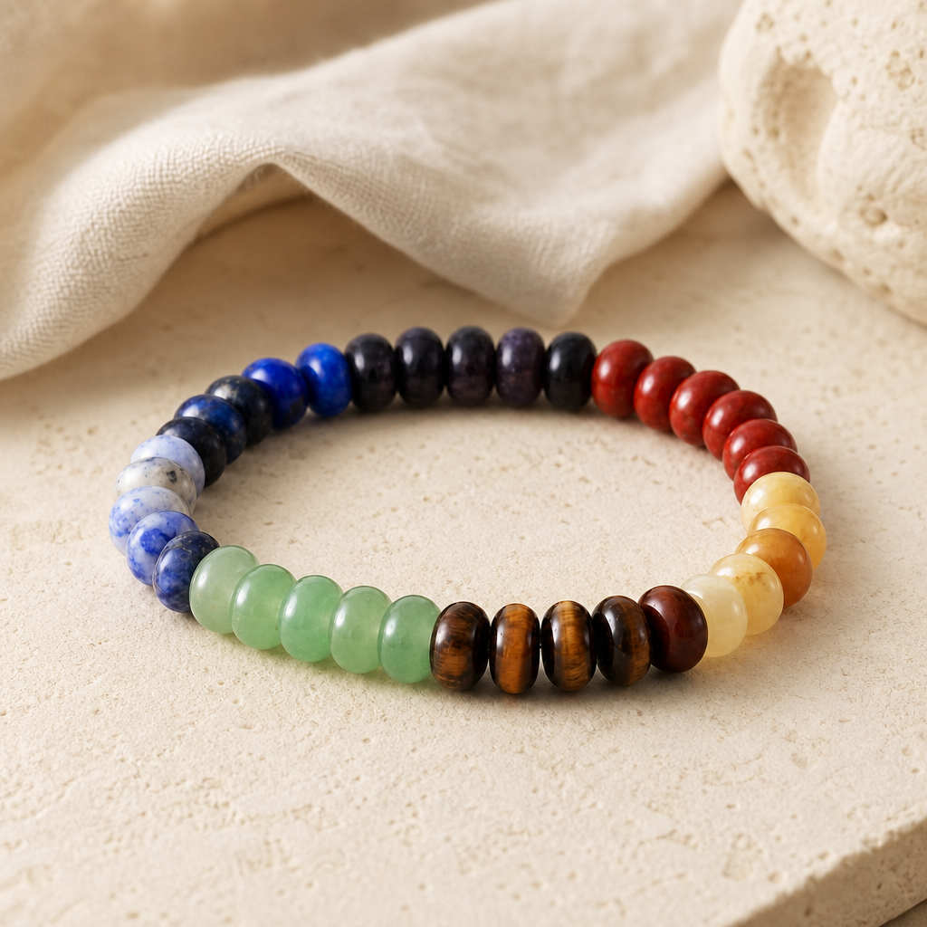 Contrast Natural Stone Bead Bracelet Hero Support A product image featuring Natural Stone.
