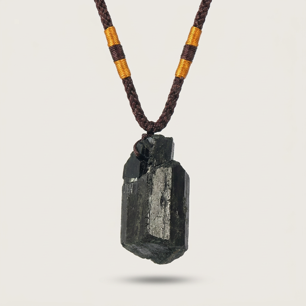 Black Tourmaline Protection Pendant Necklace Soft Studio product image featuring Black Tourmaline.