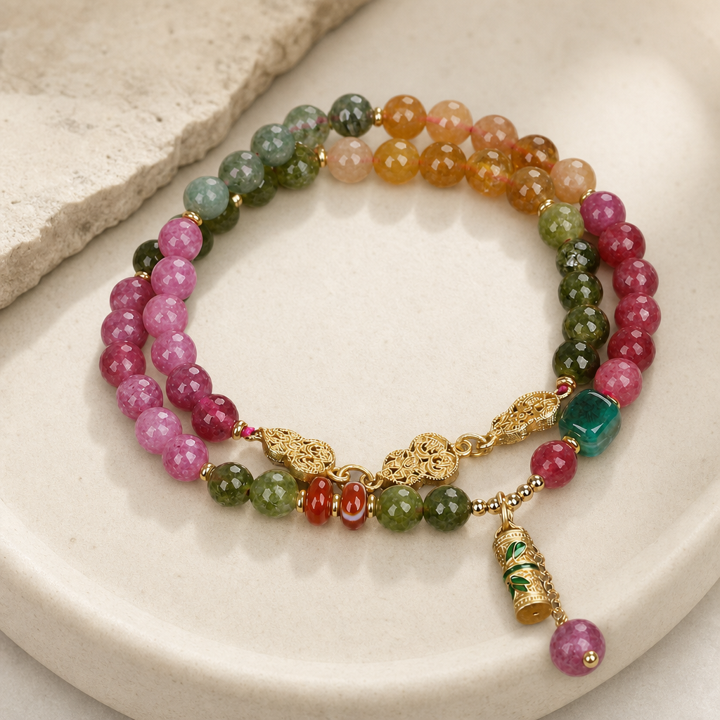Multicolor Agate Bead Bracelet Hero Support A product image featuring Agate.