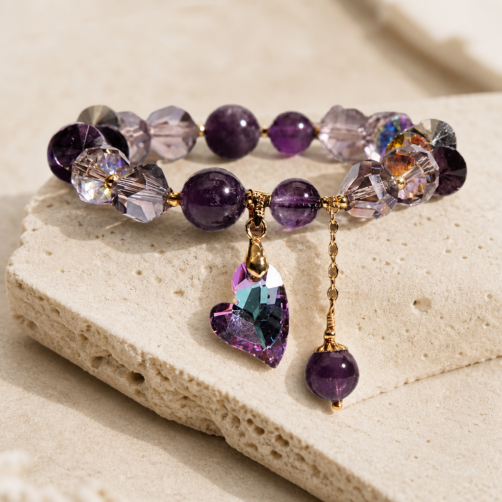Purple Heart Amethyst Bracelet Hero Support A product image featuring Amethyst.