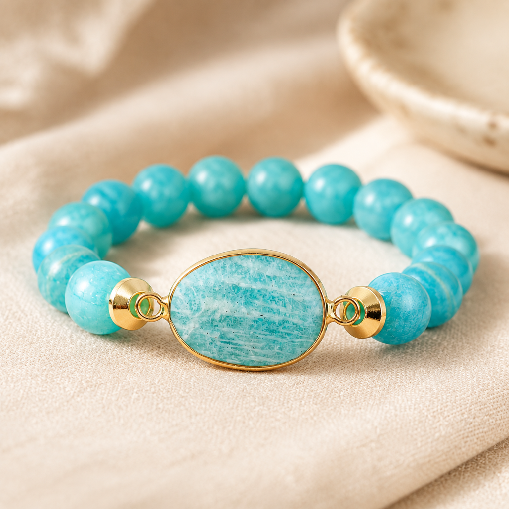 Natural Stone Beaded Bracelet Hero Support A product image featuring Natural Stone.