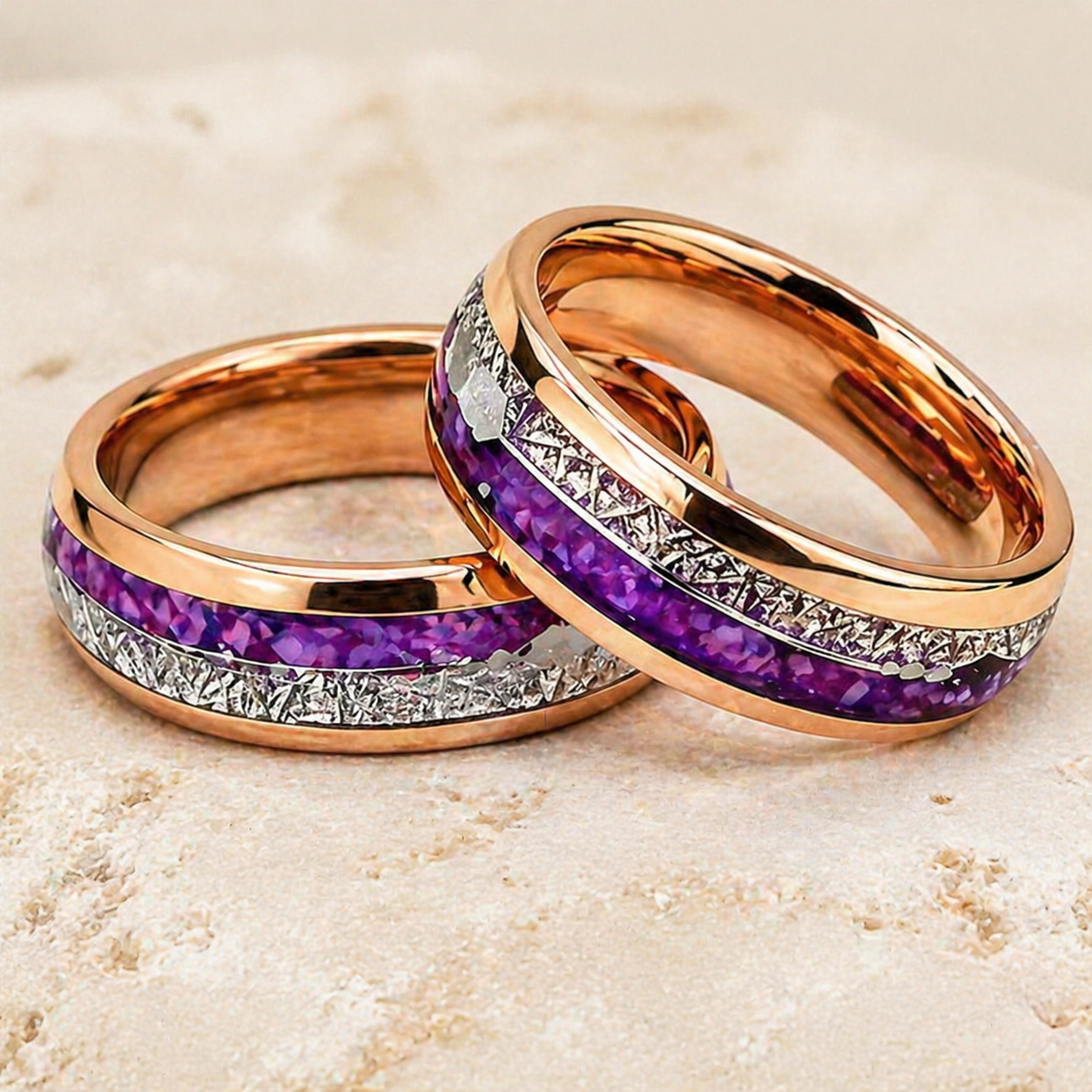 Rose Gold Amethyst Arrow Ring Hero Support A product image featuring Amethyst.