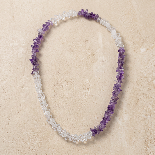 Amethyst & Clear Quartz Clarity Necklace Premium Mood product image featuring Amethyst.