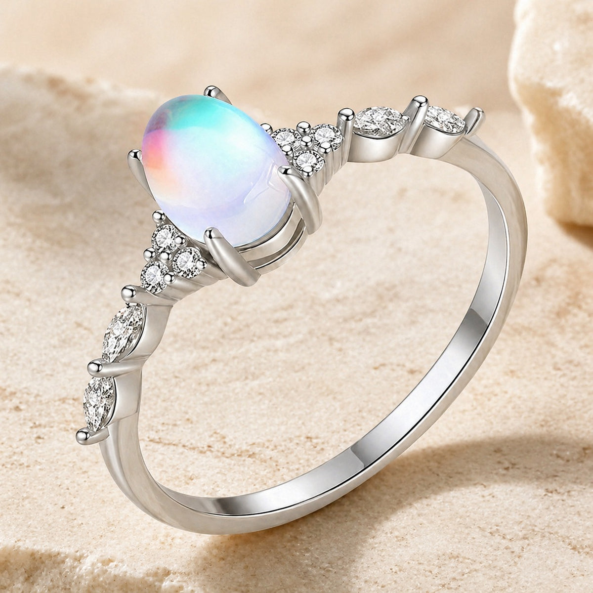 Moonstone Cold Style Ring Premium Mood product image featuring Moonstone.
