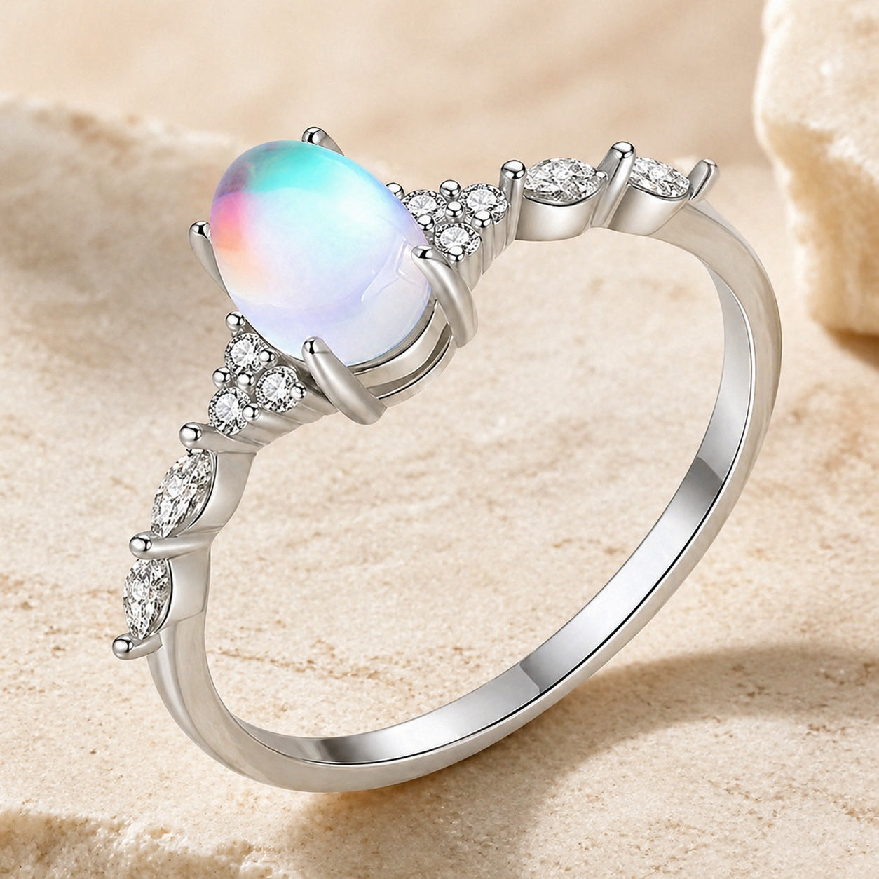 Moonstone Cold Style Ring Premium Mood product image featuring Moonstone.
