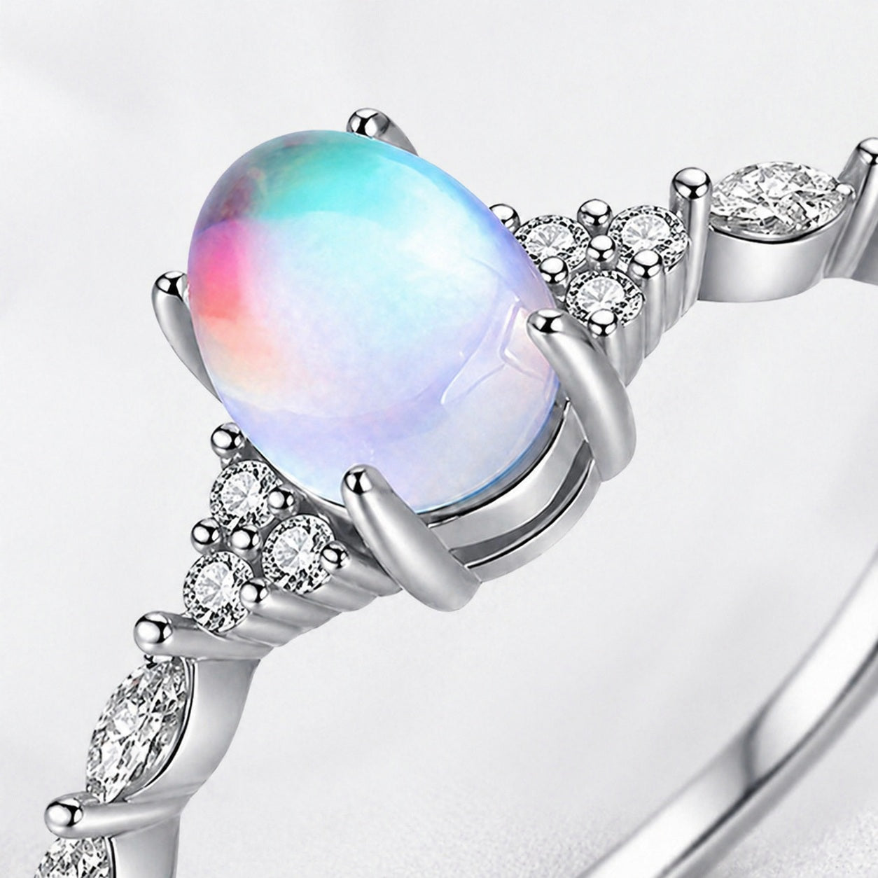 Moonstone Cold Style Ring Macro Detail product image featuring Moonstone.