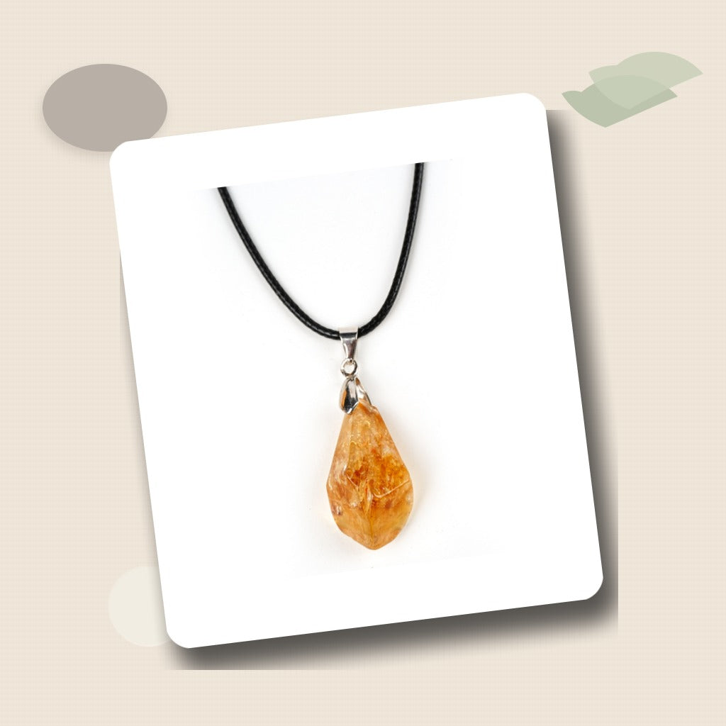 Citrine Cluster Pendant Necklace Editorial Flatlay product image featuring Citrine.