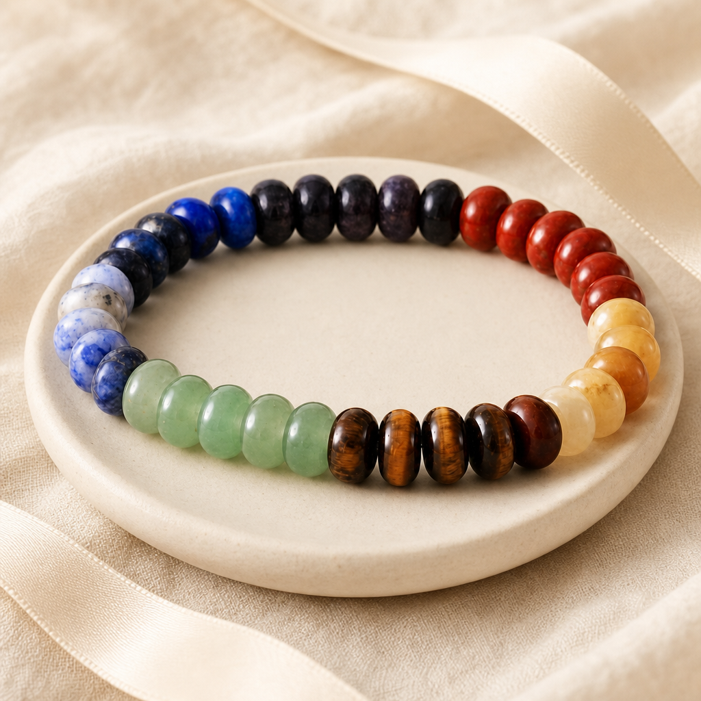 Contrast Natural Stone Bead Bracelet Story Mood product image featuring Natural Stone.