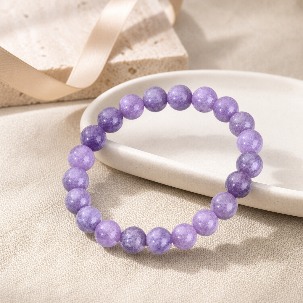 Natural Amethyst Bead Bracelet Story Mood product image featuring Amethyst.
