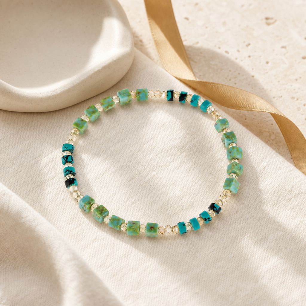 Crystal & Natural Stone Bracelet Story Mood product image featuring Crystal.
