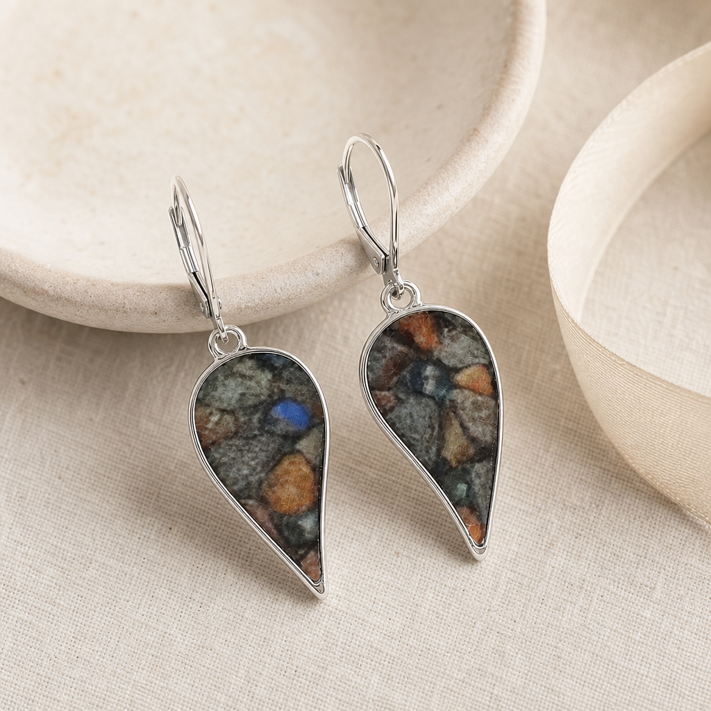 Natural Stone Dangle Earrings Story Mood product image featuring Alloy.