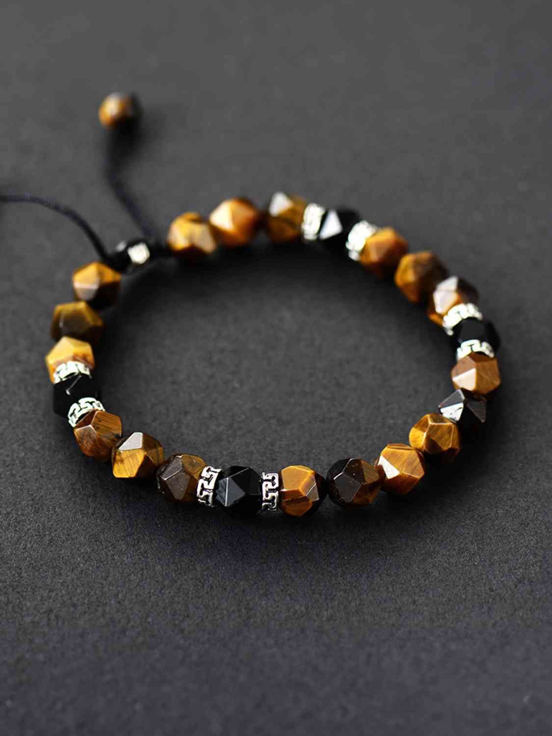 Caramel agate natural stone adjustable bracelet 01 caramel primary