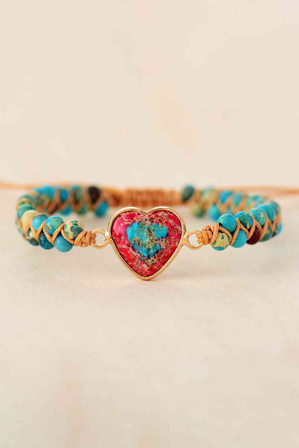 Sky Blue charcoal heart natural stone bracelet 09 sky blue primary