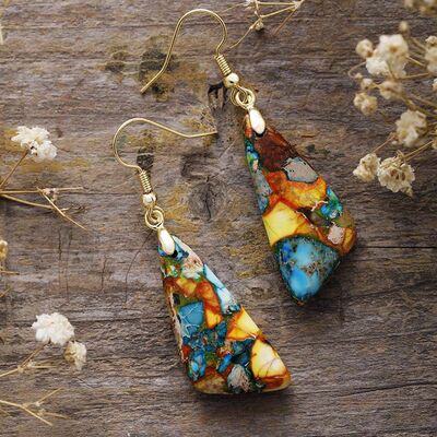 Canary Yellow emperor stone geometric earrings 05 canary yellow primary