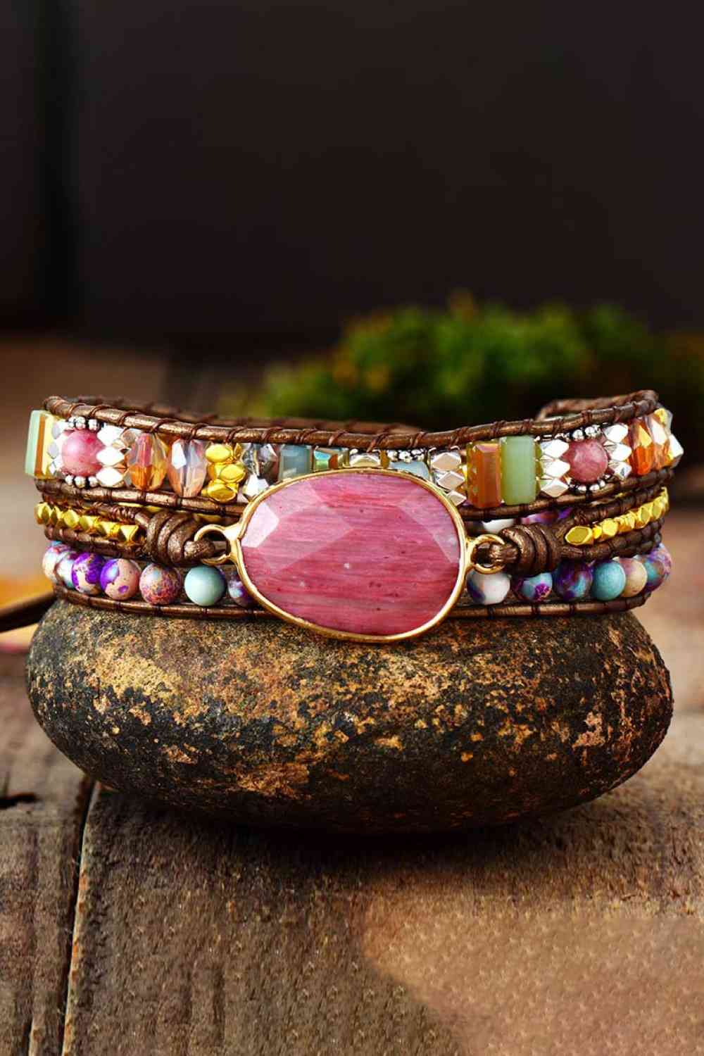 Style A natural stone multicolor bead bracelet 03 style a primary