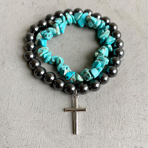 Style B turquoise alloy bracelet 03 style b primary